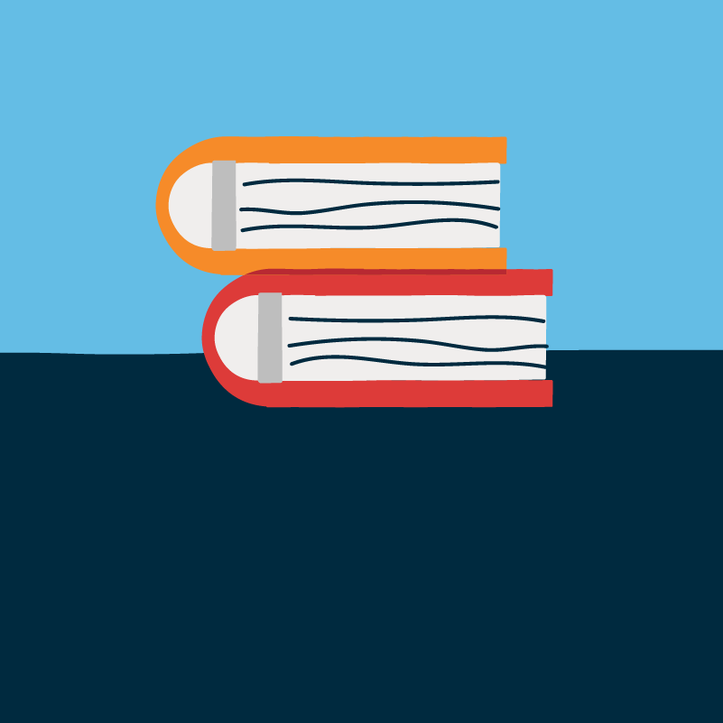 two books illistration